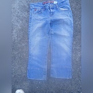 One pair of mud jeans black Says none like new